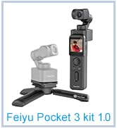 Feiyu Pocket 3 Combo:Remote Handle&amp;Camera - Gimbal with 4K Camera 3 Axis Stabilizer,Cordless Deta...