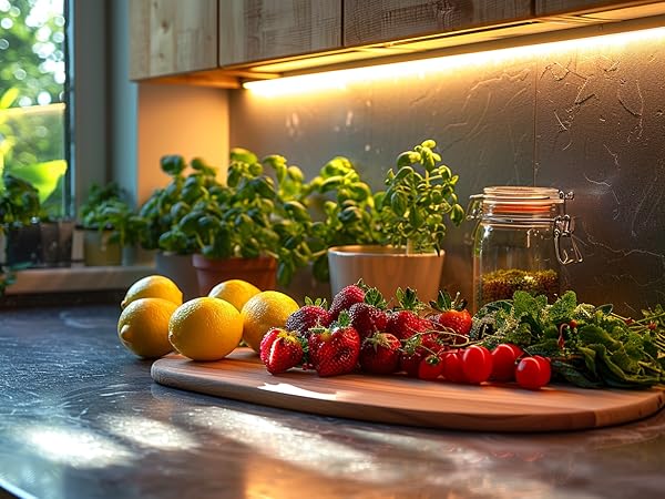 UVTaoYuan 3000K warm light belt in the kitchen application