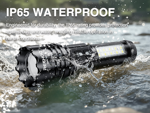 tactical flashlight rechargeable waterproof