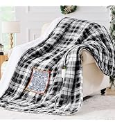 Heated Weighted Blanket Throw/Twin Size 13Lbs - 50"x60", 2-in-1 Electric Weighted Heavy Blanket f...