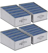 DIMJ Wardrobe Clothes Organizer, Clothes Organizer for Folded Clothes, 5 Grids Trapezoid Clothes ...