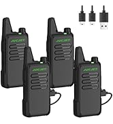 JUCJET F20 Walkie Talkies, Mini 2 Way Radio Rechargeable, Portable FRS Two Way Radios for Camping...