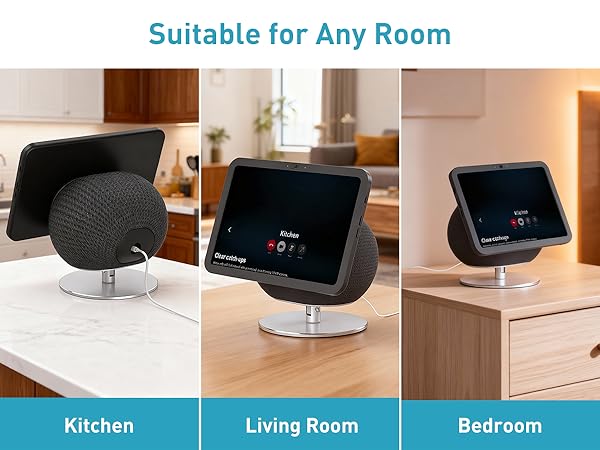 W11-1 Silver-ADJUSTABLE STAND FOR ECHO SHOW 8 &amp; 11