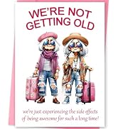 FANCYLUCKY Funny Birthday Card for Women Her, Aging Humor Birthday Gifts for Friend BFF Sister Co...