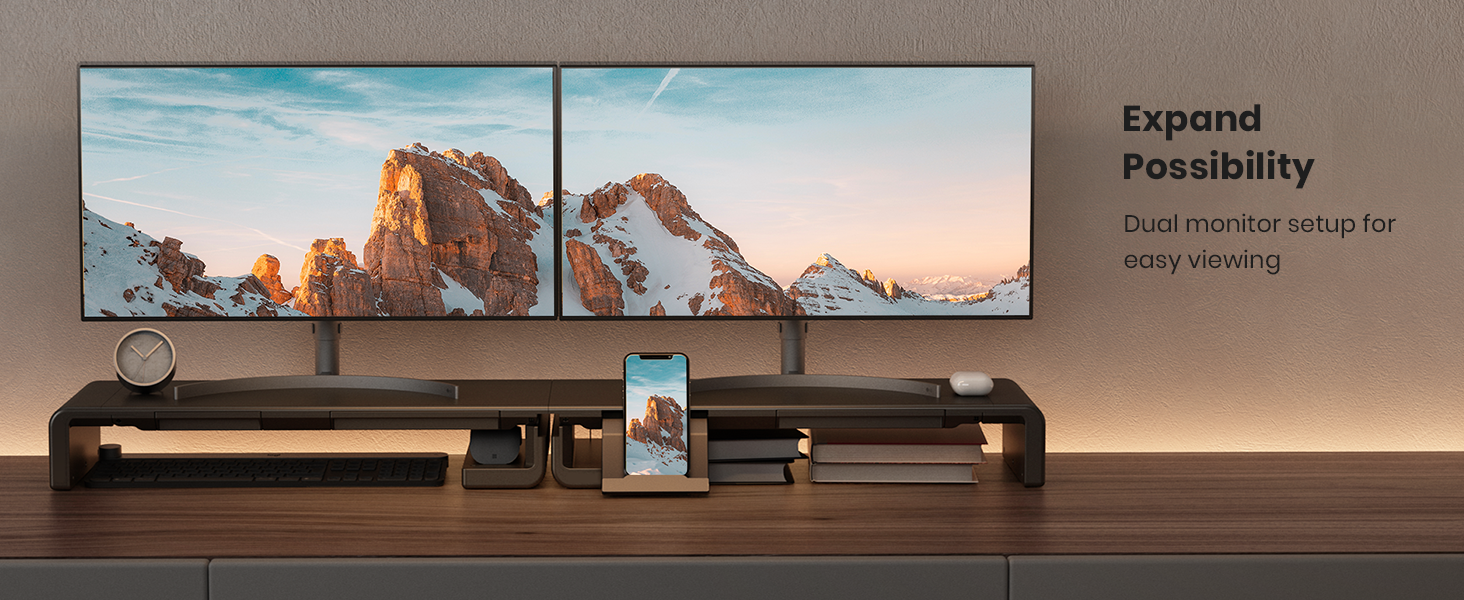 Dual Monitor Stand Riser