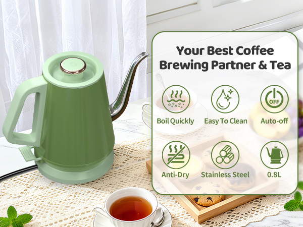 Gooseneck Spout pour over electric kettle