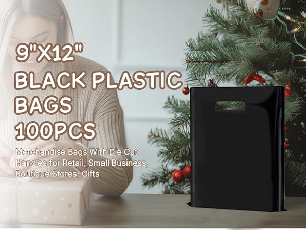 black gift bags