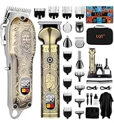 LQT Professional Cordless Hair Clipper and Trimmer Set for Men, Multi-Functional Trimmer with 6 S...