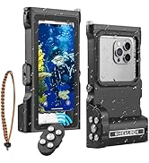 Universal Waterproof Phone Case for up to 6.9" Phones, 50ft/15m Underwater Protection for Snorkel...