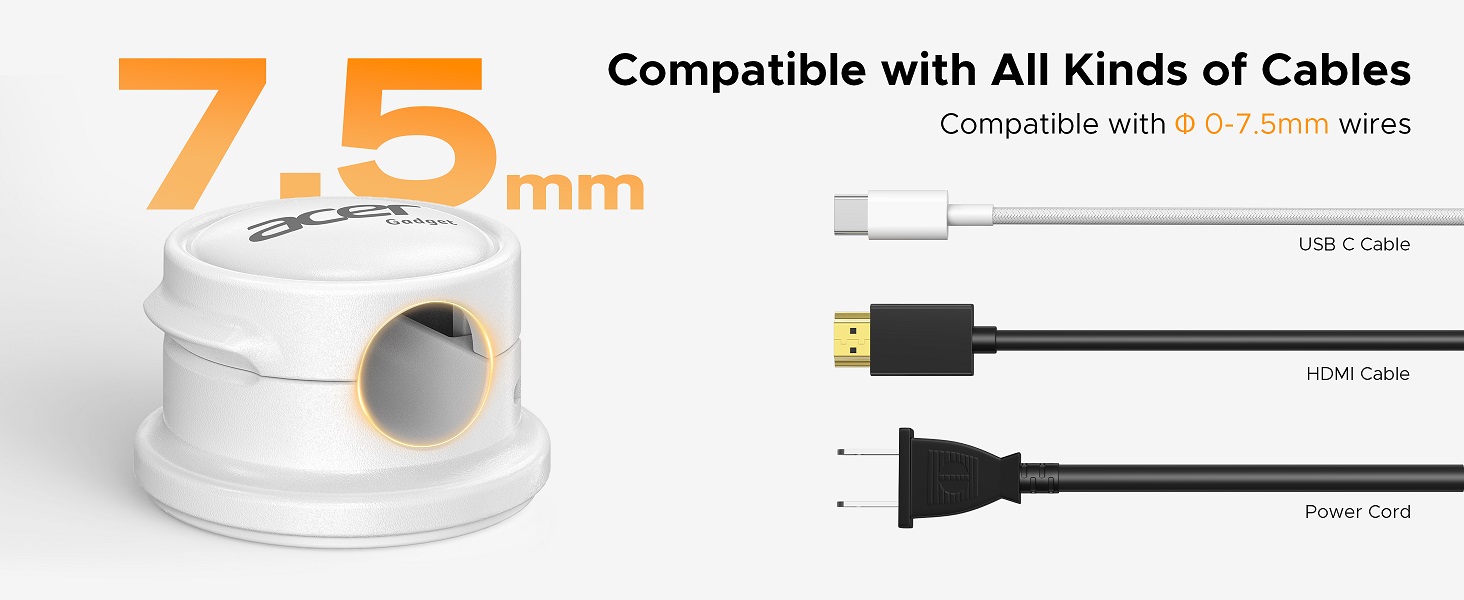 Minimize Size, Maximize Capacity. Accommodate cables of various diameters