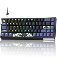L98 Wireless Gaming Keyboard, 98 Keys Mechanical Keyboard with Smart Display and Knob, Bluetooth/2.4...