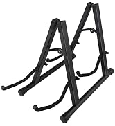 MOREYES Double Guitar Stand, Acoustic Guitar Stand for Multiple Guitars, Folding A-Frame Electric...