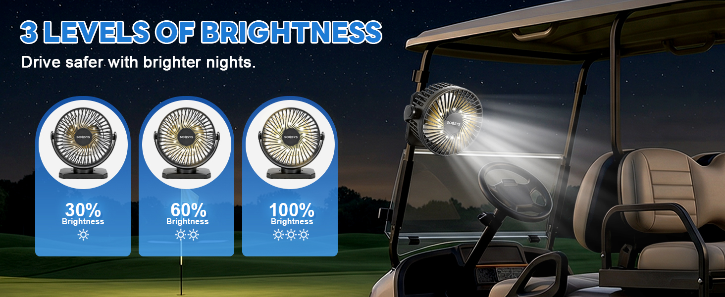 golf cart fan portable fan rechargeable magnetic fan battery operated fan golf cart accessories