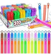 300 Pack 20 Colors Neon Bubbles Bulk in Gift Box, Mini Star Bubble Wand Party Favors for Kids, Bi...