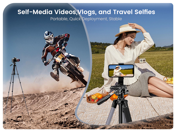 tripod for media videos, vlogs, selfies