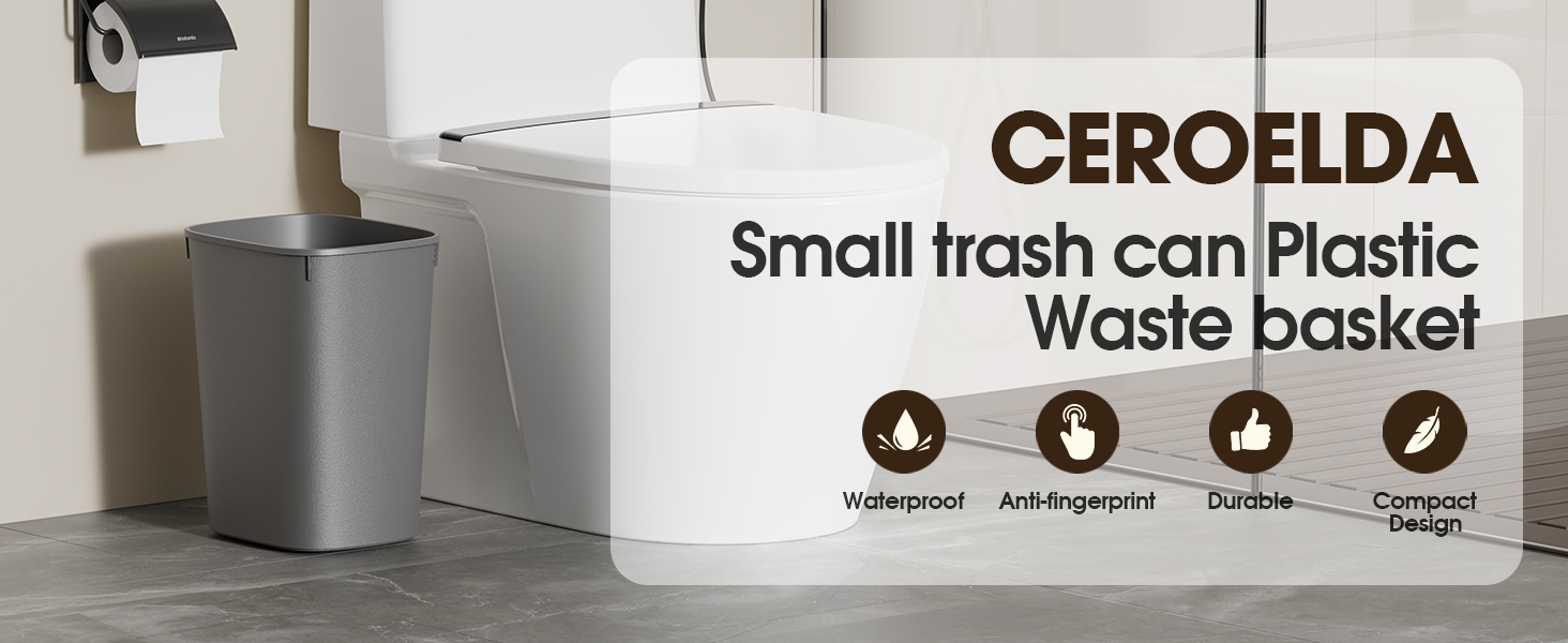 CEROELDA Small trash can Plastic Waste basket