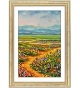 Golden State Art,13x19 Ornate Picture Frame with White Mat for 11x17 Photo or Display 13 x 19 Pri...