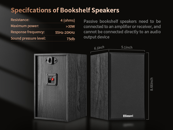 Single speaker size is: 8.66*5.1*6.1 inches