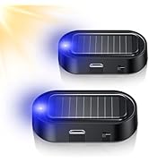 Car Solar Power Simulated Dummy Alarm, Car Security Anti-Theft LED Flashing Fake Lamp with Light ...