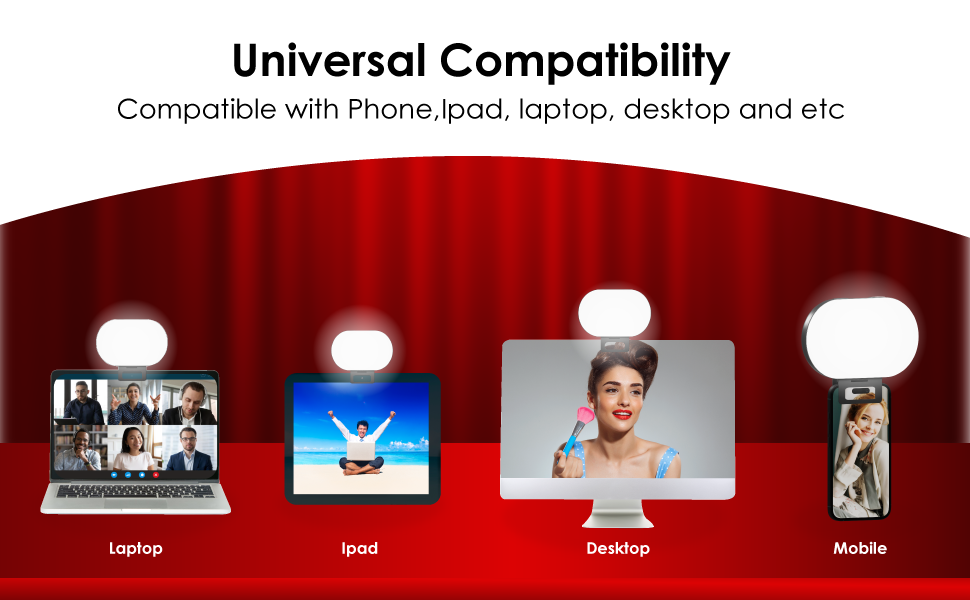 selfie light clip on phone portable video led camera ring content tiktok photography vlogging make