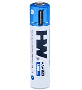 HW USB Rechargeable AAA Batteries, [1.5V, 4-Pack] 1300mWh Lithium Battery with Type C Cable, 1000...