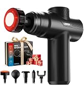 LEERCON Massage Gun with Heat, Deep Tissue Back Massager Gun Gifts for Men | Mini Percussion Mass...