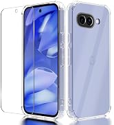 (2 in 1) Orzero Phone Case Compatible for Google Pixel 9a, with 1 Pack Tempered Glass Screen Prot...