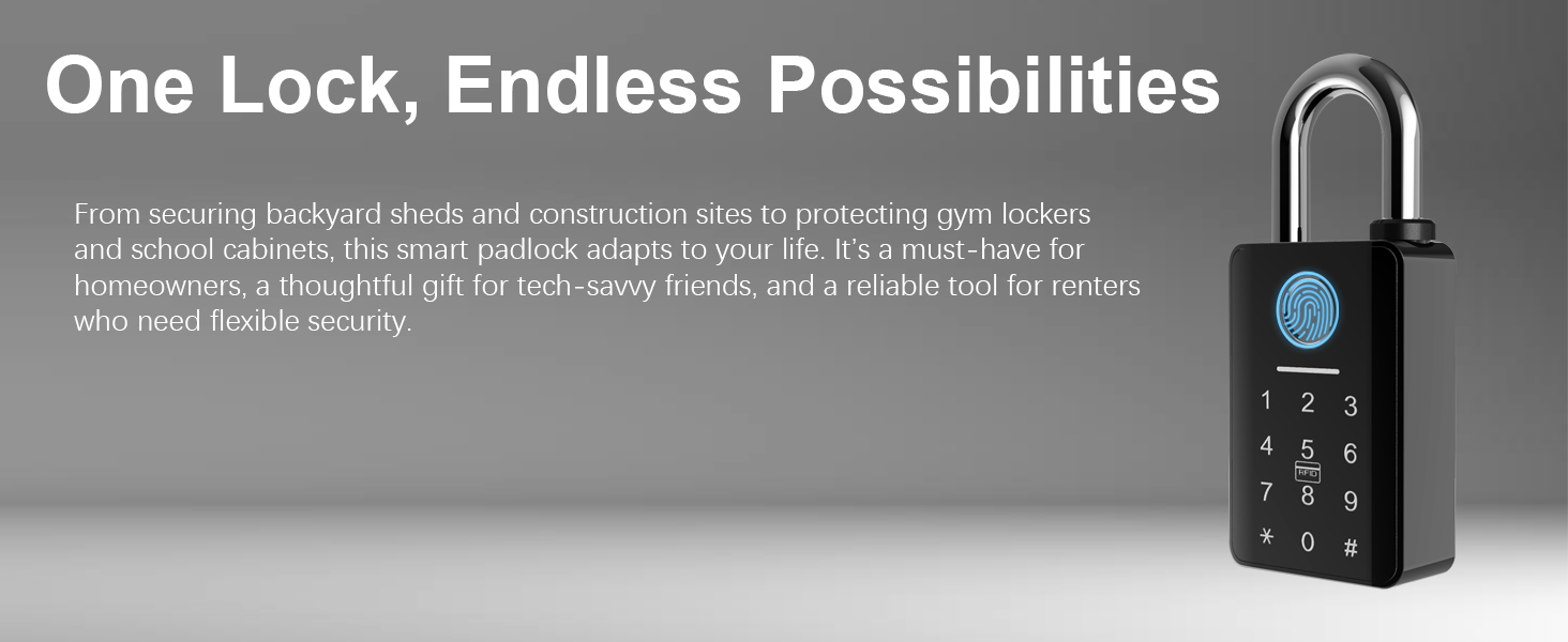 fingerprint padlock for home security