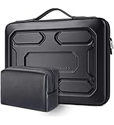 DOMISO 15.6 inch Laptop Sleeve with Pouch Shockproof Computer Bag Waterproof EVA Protective Carry...