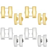 BENECREAT 4 Pairs Captain Bars Collar, 1x1 Inchm Custom Collar Alloy Insignia Finish Police Milit...