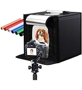 Upgrade Mini Photo Studio Light Box-160pcs LED-Oxford Cloth-40cm/16‘’-Stepless Dimming-Quick Inst...