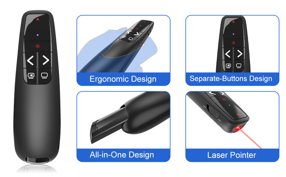 powerpoint clicker with laser pointer