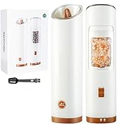 GATGOODS Gravity Electric Salt and Pepper Grinder Set, Adjustable Coarseness, Warm LED Light, One...