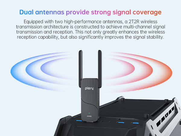 ax5400 usb wifi 6 adapter wifi dongle for desktop laptop pc tri band wireless Wi-Fi network adapter