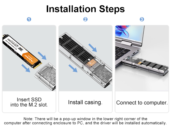 tool free short mini NGFF SATA to USB adapter USB3.2 Gen1 Type-A SATA Based M.2 Solid State Drive