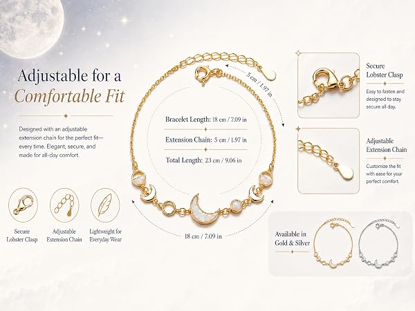moon phase bracelet
