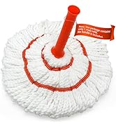 Self Wringing Twist Mop Head Replacement for Floor Cleaning, Washable Microfiber Cotton String Mo...