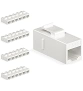 Awishwell CAT6 RJ45 Keystone Coupler 24Pack, CAT6 RJ45 Keystone Jack Inline Coupler Female to Fem...
