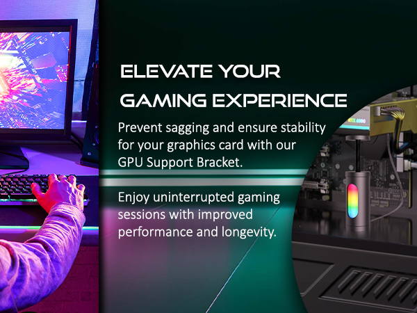 Prevent sagging with GPU support bracket, gpu holder stand, enjoy improve gaming performance