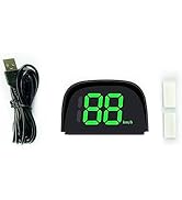 Shkalacar Car Digital GPS Speedometer Car HUD Heads Up Display with Speed, Mph/Kmh,USB Plug and P...