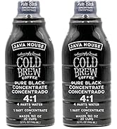 JAVA HOUSE Cold Brew Coffee, Colombian 4:1 Liquid Concentrate, 32 Ounce Bottle (Pack of 2)