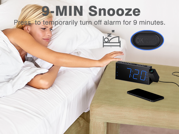 Projection Alarm Clock Radio