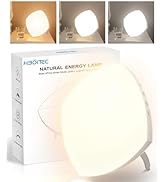 HIBOITEC Light Therapy Lamp, 10000 Lux UV-Free Therapy Light, LED Sunshine Light with 3 Color Tem...