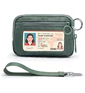 YDF keychain wallet Green; wristlet keychain wallet, wallet for women with ID slot.