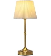 Cordless Table Lamp Portable, 3 Light Colors &amp; Brightness Adjustable , 5400mAh Battery Operated R...