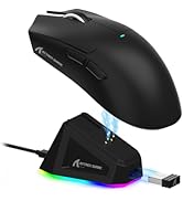 ATTACK SHARK X11 Lightweight Wireless Gaming Mouse with RGB Charging Dock,Tri-Mode-2.4G/USB-C Wir...