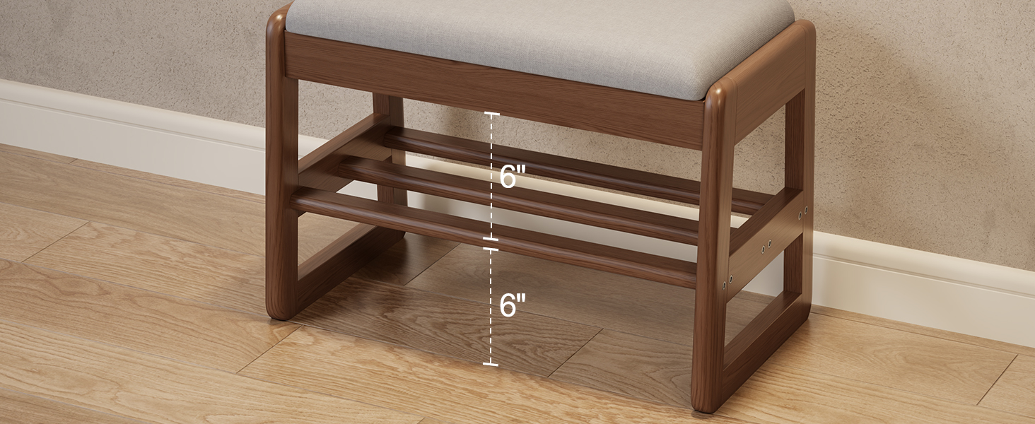 Shoe Rack Bench Upgraded 6in Height Design