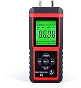 EHDIS Manometer Gas Pressure Tester Digital Air Pressure Meter Differential Pressure Gauge HVAC G...