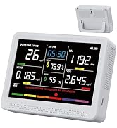 bonoch Upgrade 16 in 1 Air Quality Monitor Indoor 15h Battery &amp; 5.5" Display 9 AQI+7 AQI Alerts, ...