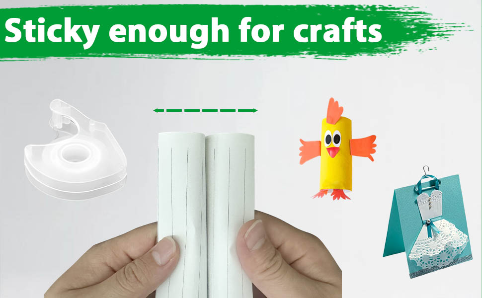 double sided tape with dispenser, 1/2 in*350 in, 4 pack